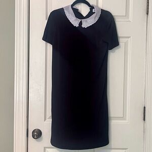 Elle Blue Sheath Dress with Peter Pan Collar